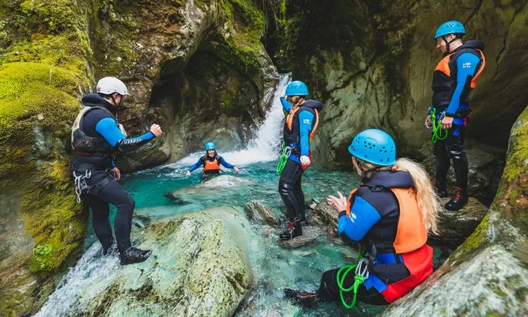 canyoning in the nearby Routeburn Canyon- Solo Camping and Hiking