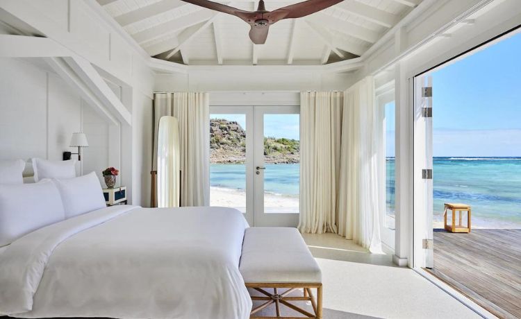 COMO Parrot Cay - Lagoon Suite Hyp-allergenic bedding in-room safe, individually furnished - Babymoon Destination